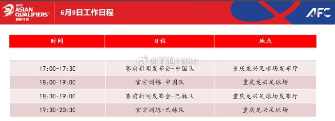 迎榮譽戰(zhàn)！國足明天17點開對巴林的賽前發(fā)布會，18點進行訓(xùn)練