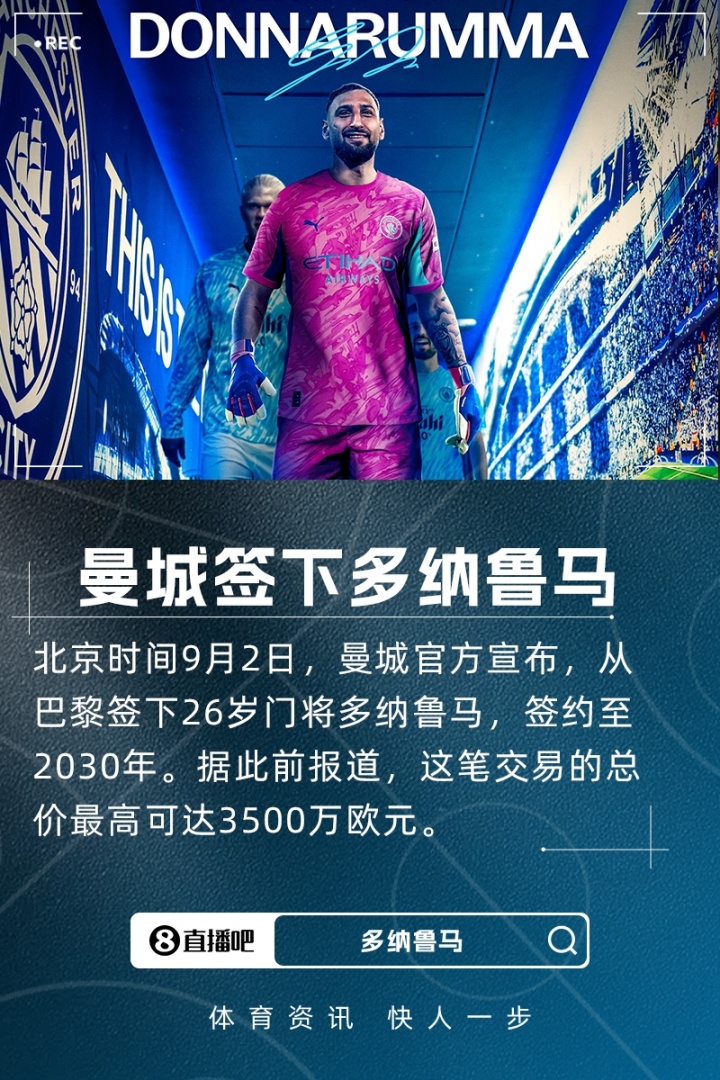 喬-哈特：多納魯馬腳下技術很好，他是瓜迪奧拉想要的世界級門將