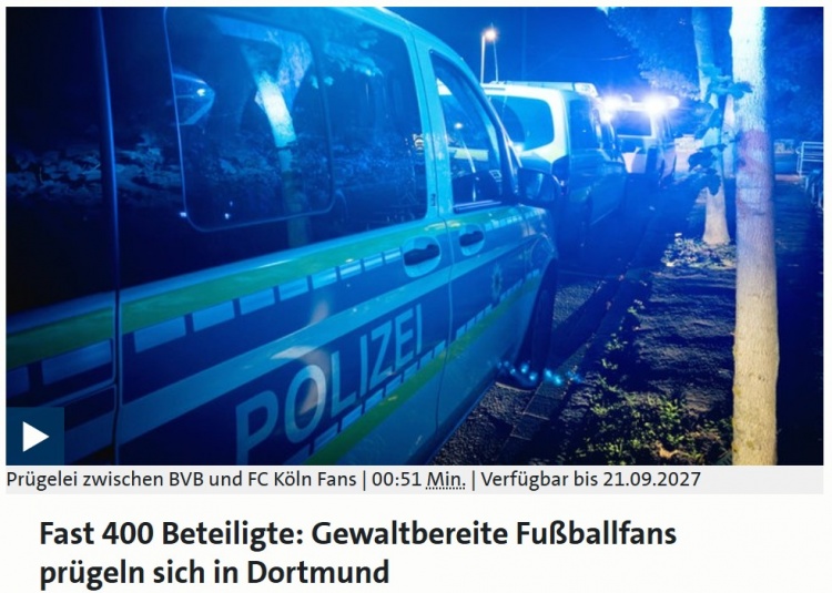 400人打群架！沙爾克球迷拉停火車，與多特和科隆球迷在林間斗毆