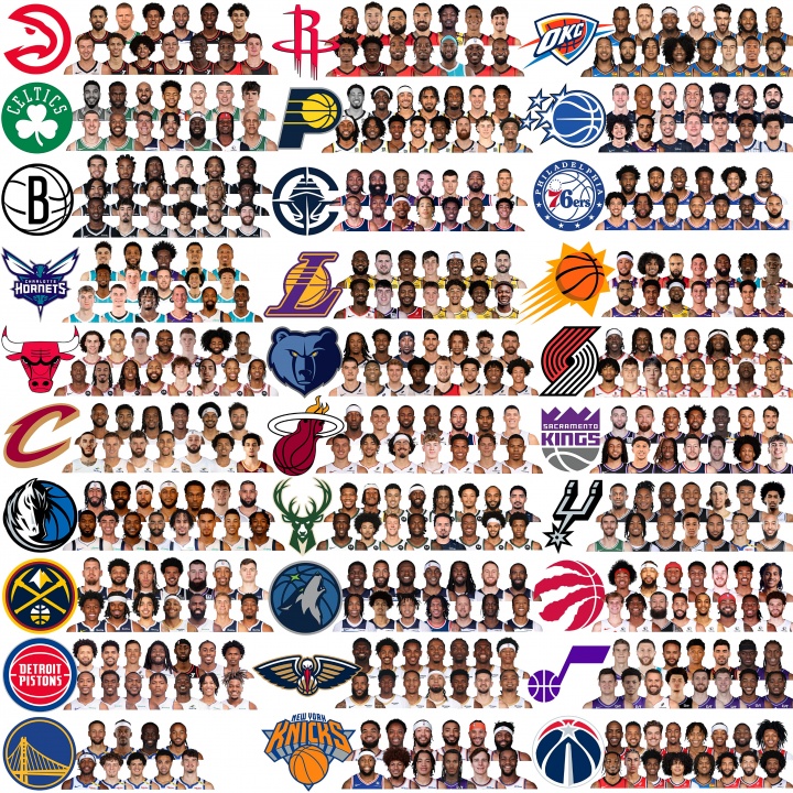 勇士亮了！NBA30隊最新完整陣容大圖來了！看看你的主隊！