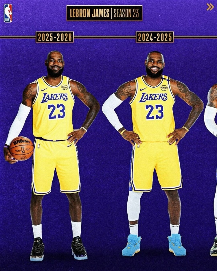 從青澀少年→四旬老漢！NBA官方曬詹姆斯23個媒體日變化